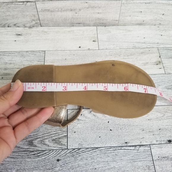 Tucker+Tate Arya Cross Strap Rose Gold 11M Glitter Faux Leather Open Toe… - Picture 7 of 8